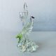 Glass bird candle holder