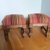 Velvet fabric footrest