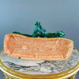 Glazed Ceramic Sculpture, Two Horses, Signed R. Prunet, 20th Century