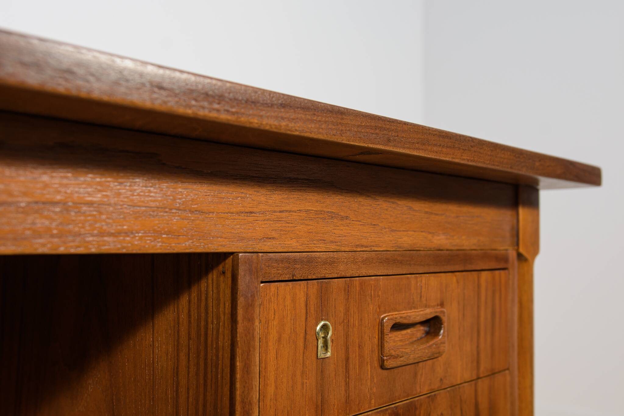 Mid-Century Freestanding Teak Desk, Denmark, 1960s