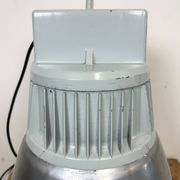 Vintage Silver Industrial Factory Pendant Lamp from Elektrosviti, 1960s