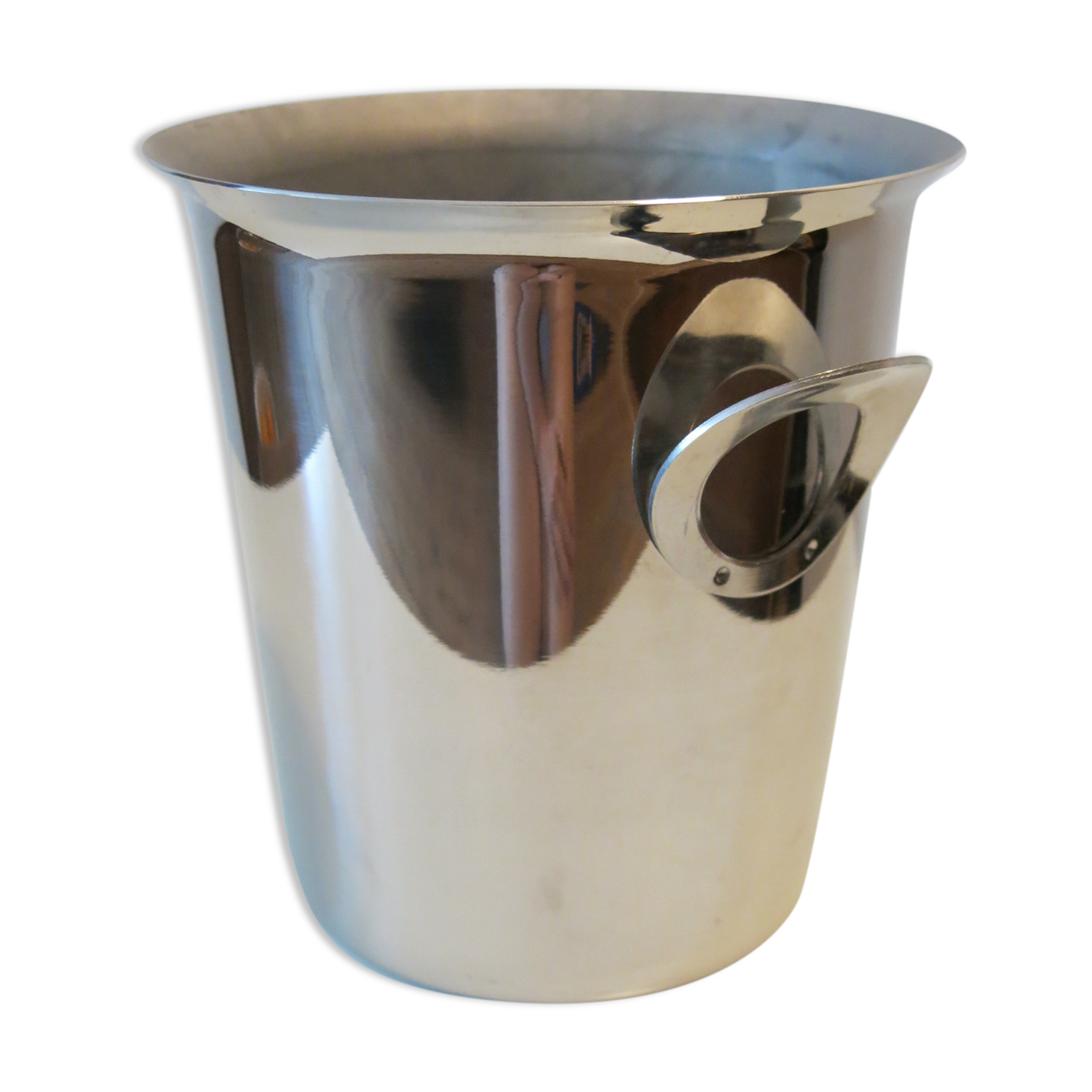 Stainless steel ice bucket by Jean Couzon
