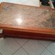Table basse en bois massif et pierre naturelle