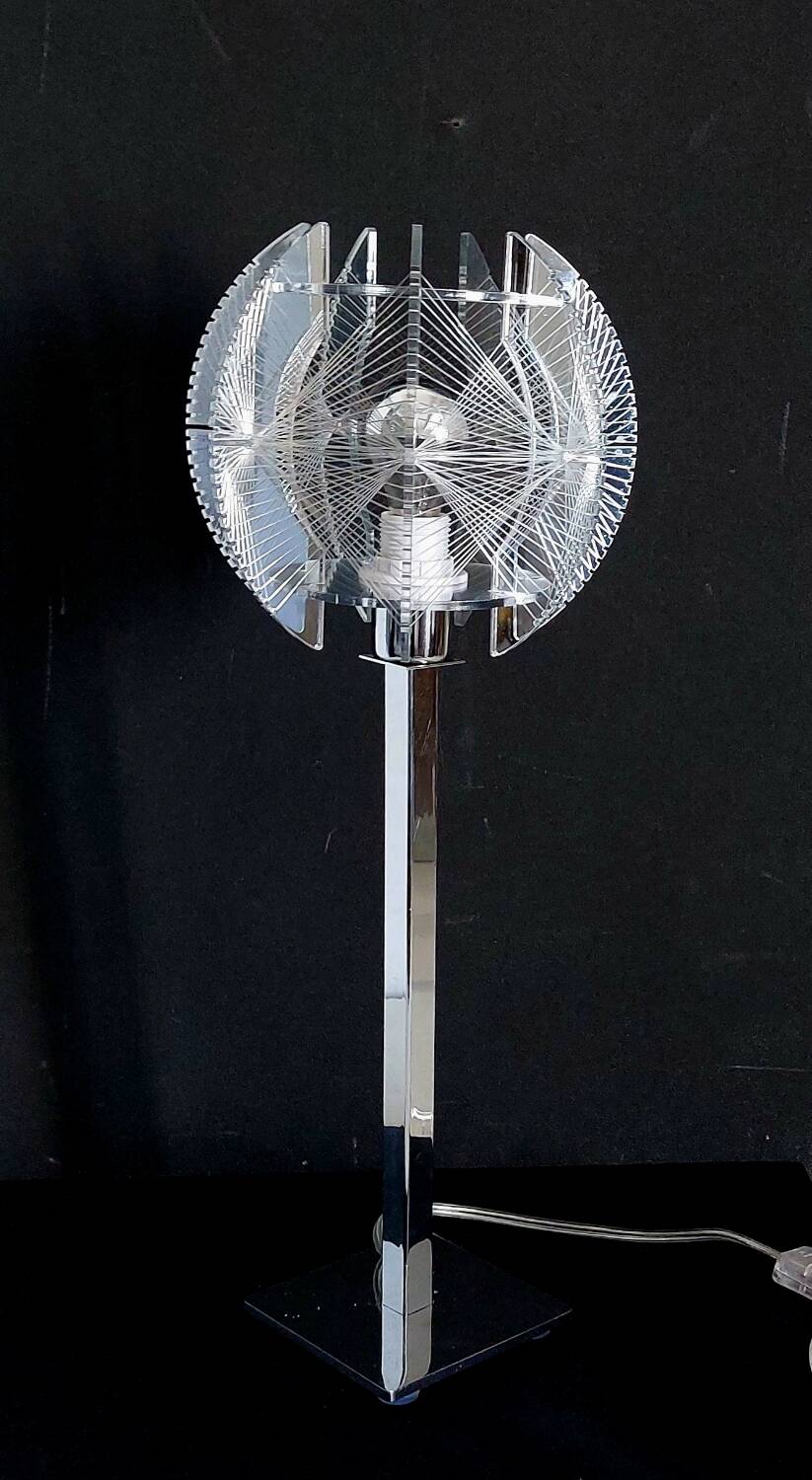 90's wired chrome design lamp
