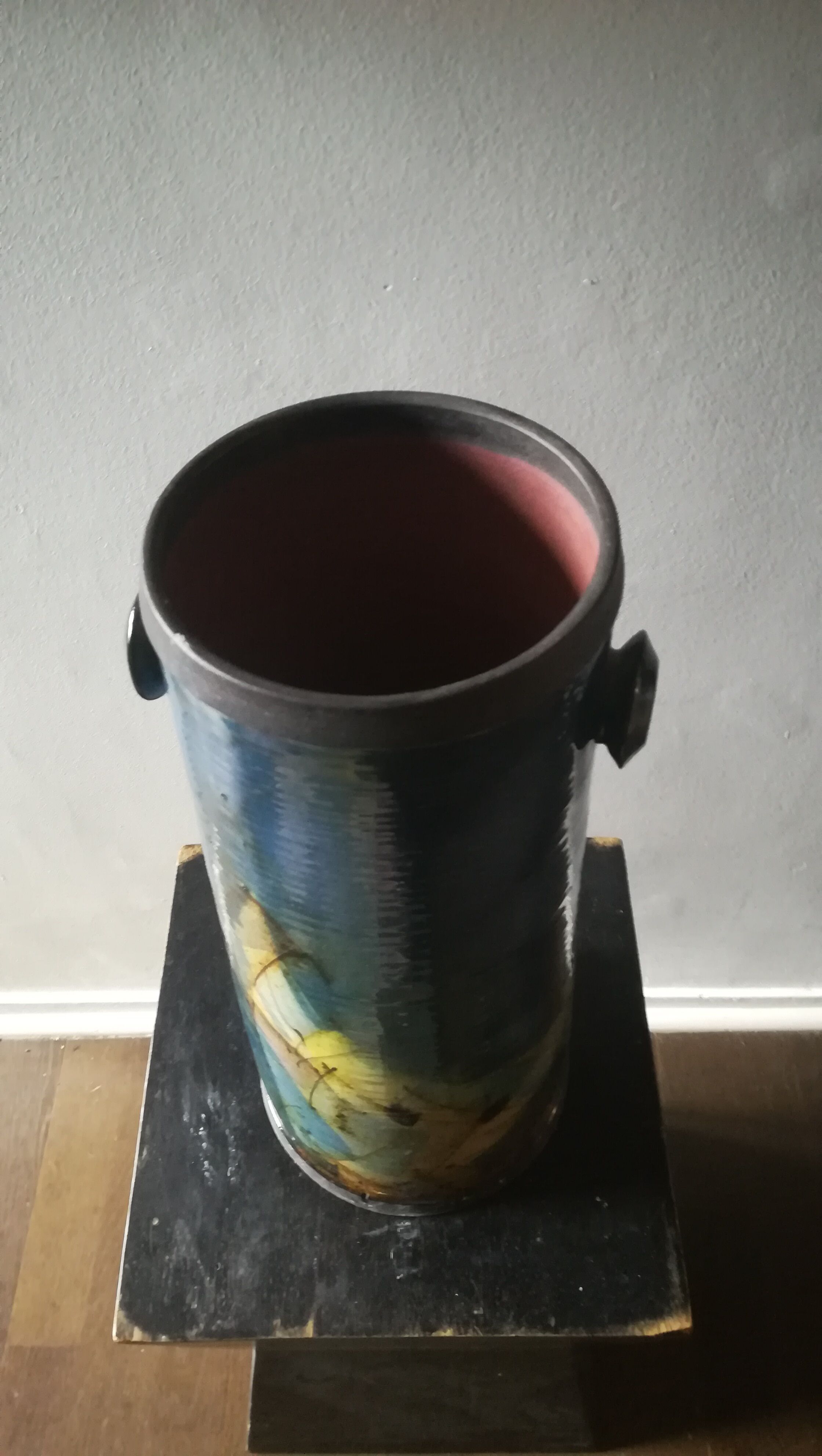 Ceramic umbrella holder by Claude Chauvel