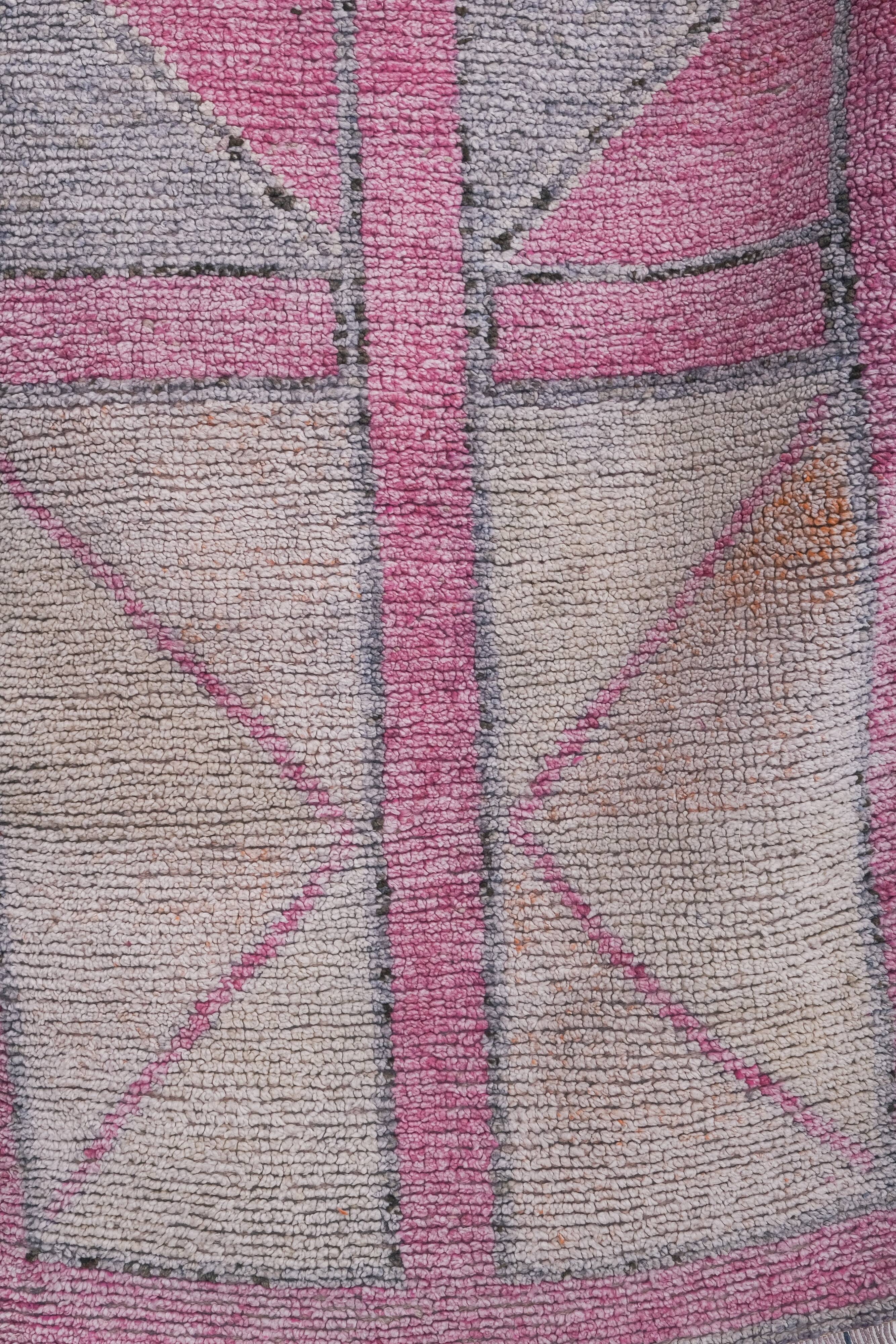 Vintage Turkish rug from Oushak, hand-woven 89x276 cm