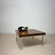 Vintage coffee table in rosewood and chrome steel – 1970s