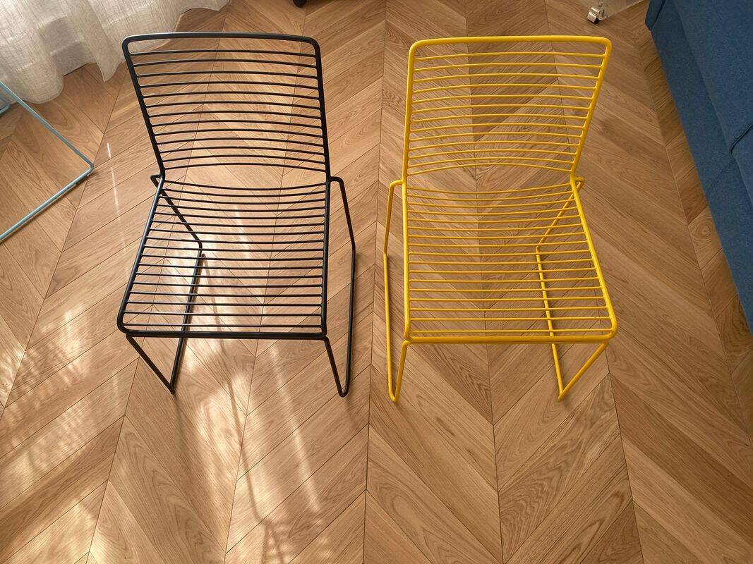 Pair of metal chairs by Hee Welling for Hay Design