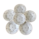 set of 6 hollow plates Digoin Sarreguemines model Floréal years 50-60