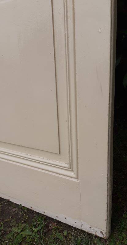 Glass communication door h221.5x90cm old 4 panes without interior glazing