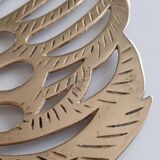 Brass swan trivet