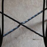 Fauteuil en fer forgé style 1900 laqué noir