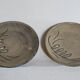 Duo of ceramic plates decorated with vintage foliage