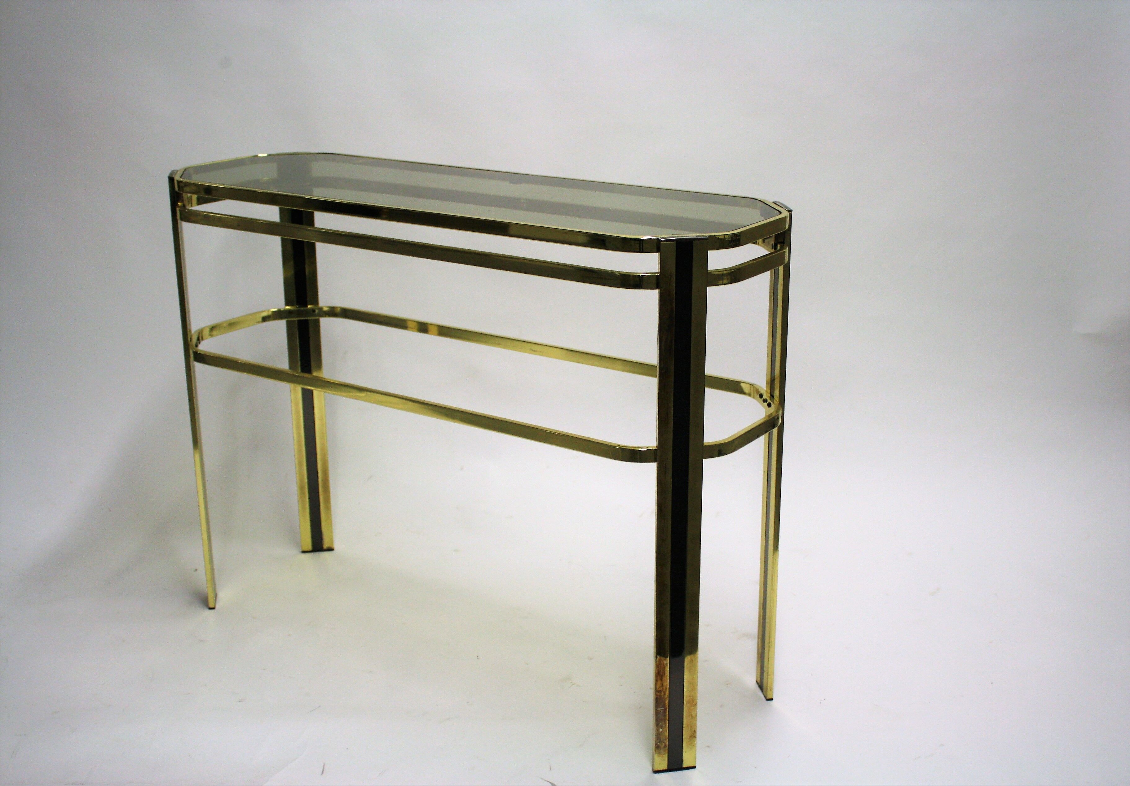 Brass console table, 1970s