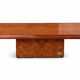 Table basse vintage en loupe d’orme signée Jean-Claude Mahey,années 70