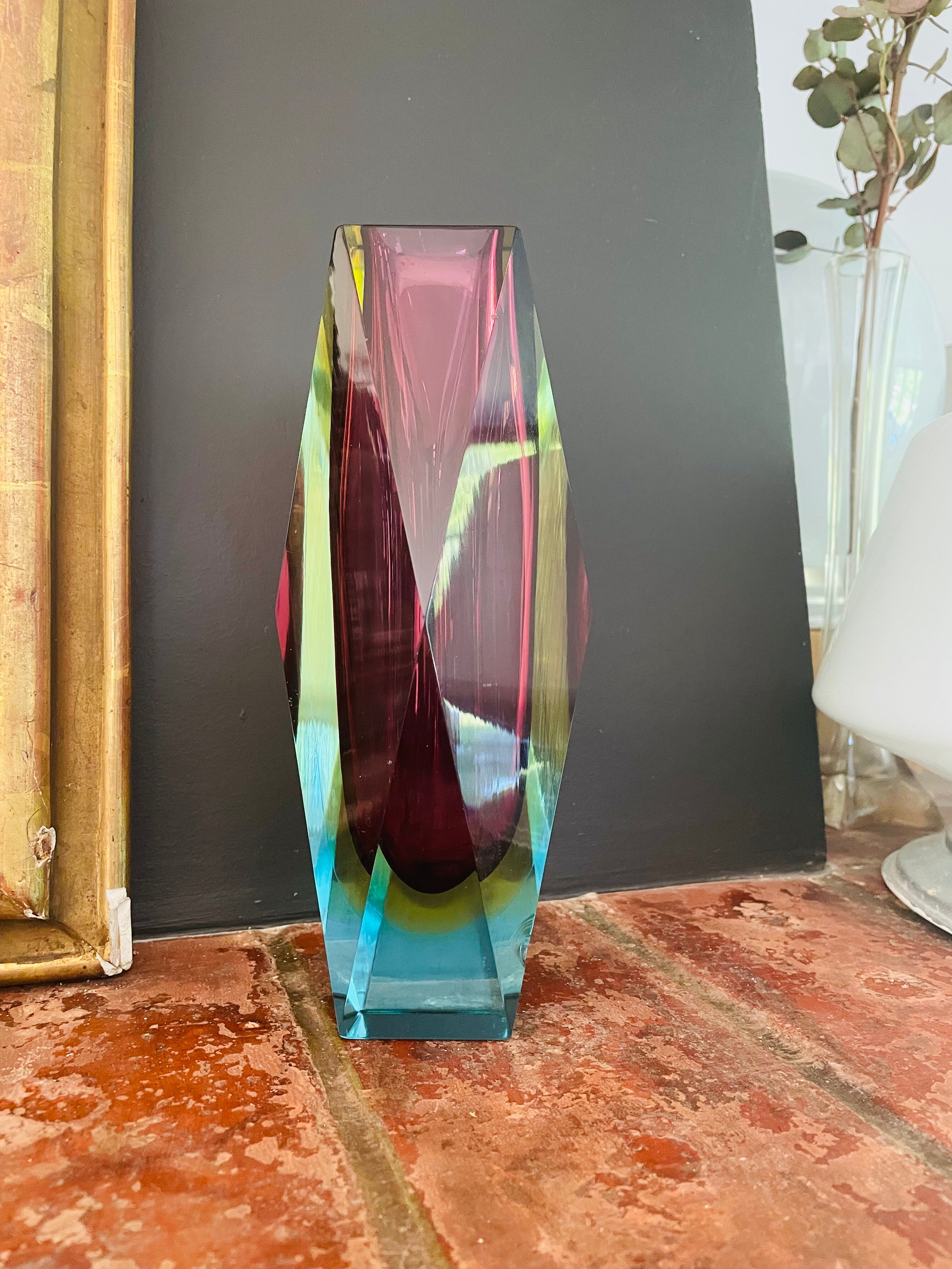 Vase Murano Sommerso vintage 60'