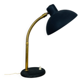Vintage 50s brass and black lamp