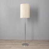 Vintage 1960s floor lamp in metal and pleated shade Italian design
