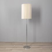 Vintage 1960s floor lamp in metal and pleated shade Italian design