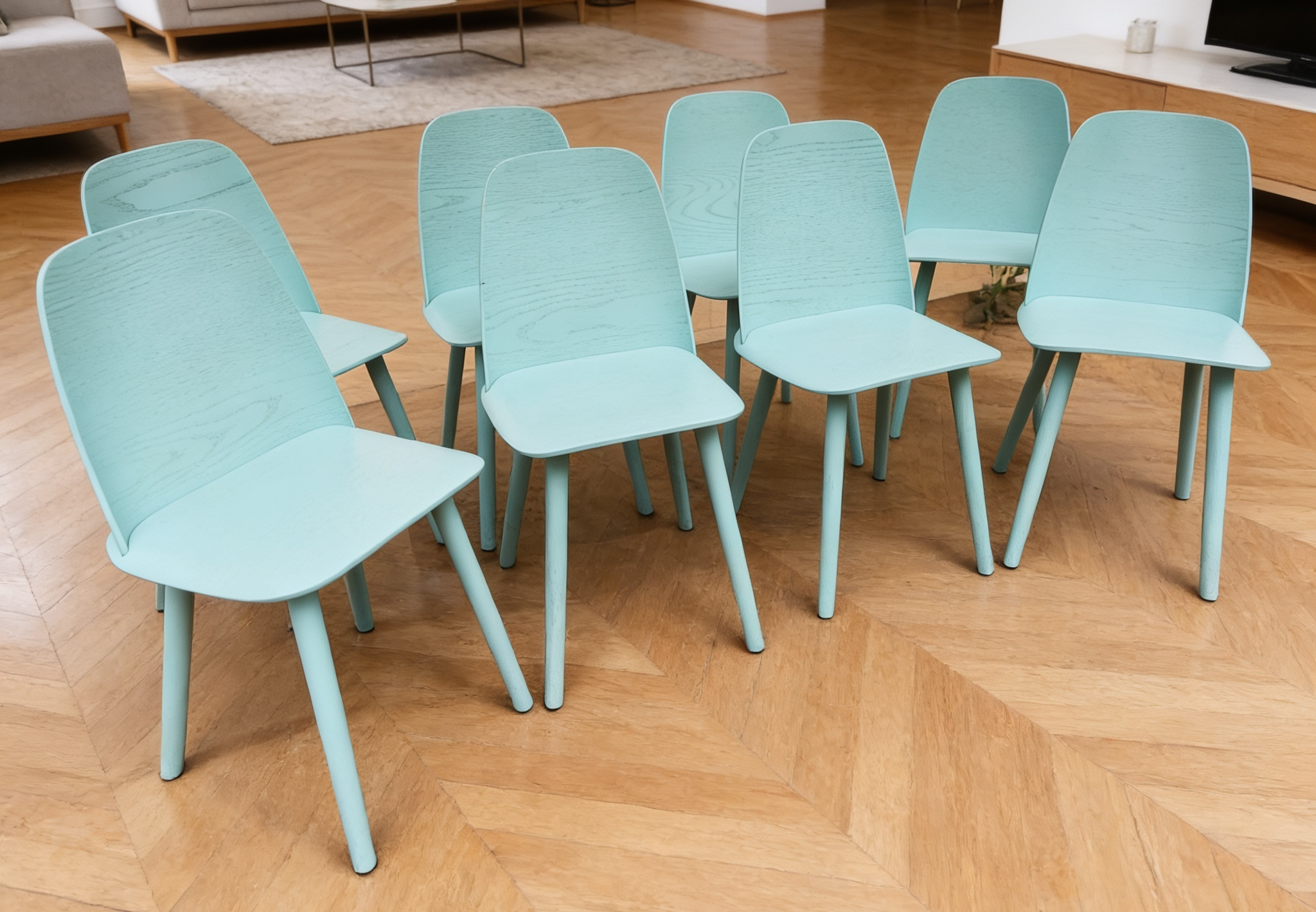 Suite de 8 chaises Nerd Chair, Muuto