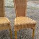 3 rattan and bamboo chairs