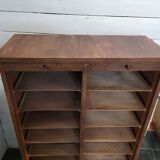 Double oak curtain file cabinet