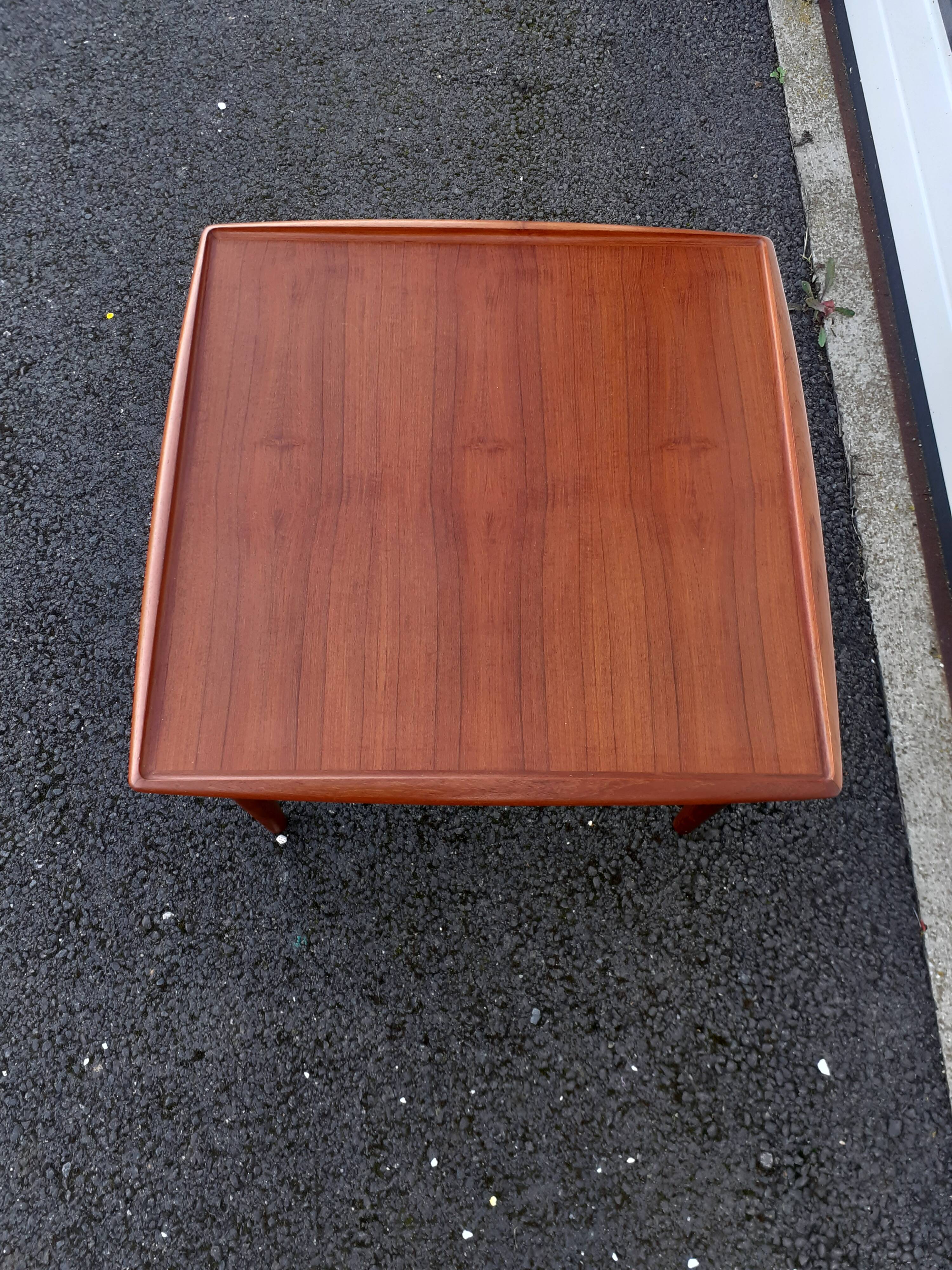 Square coffee table Grete Jalk Scandinavian