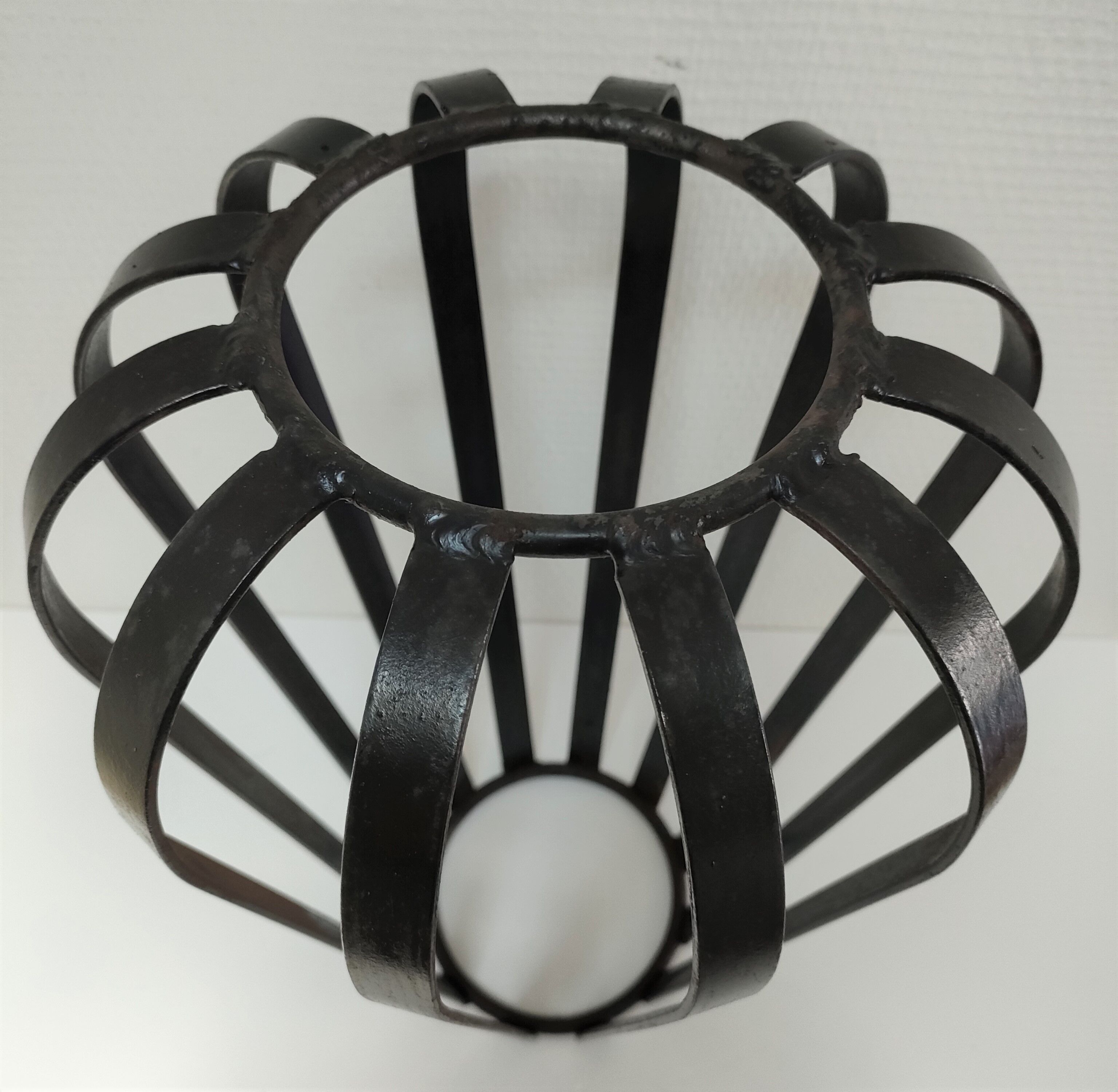 Porte-plante fer battu et fer forgé design années 60