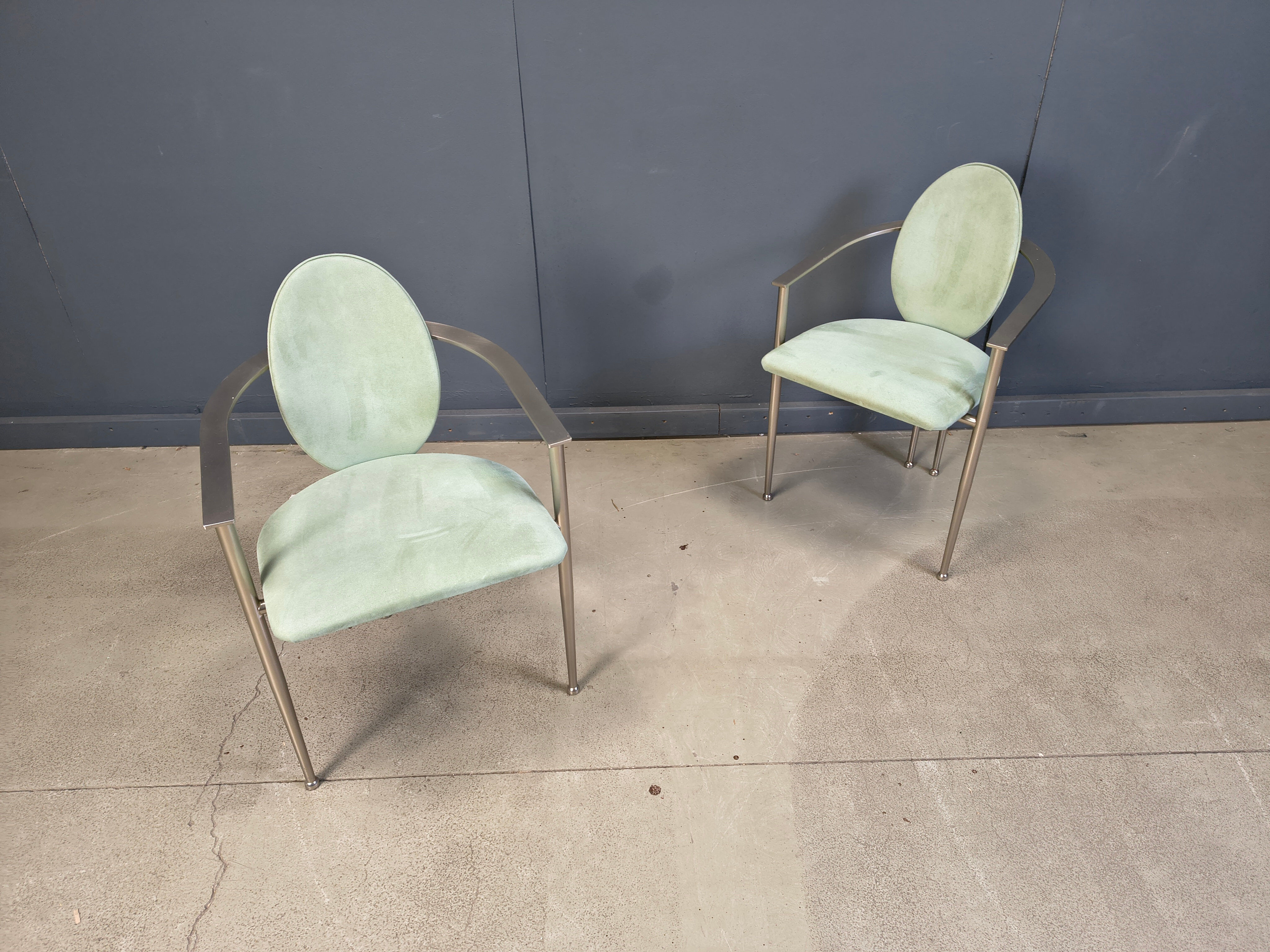 Vintage dining chairs by Belgochrom, set of 6 - 1980s