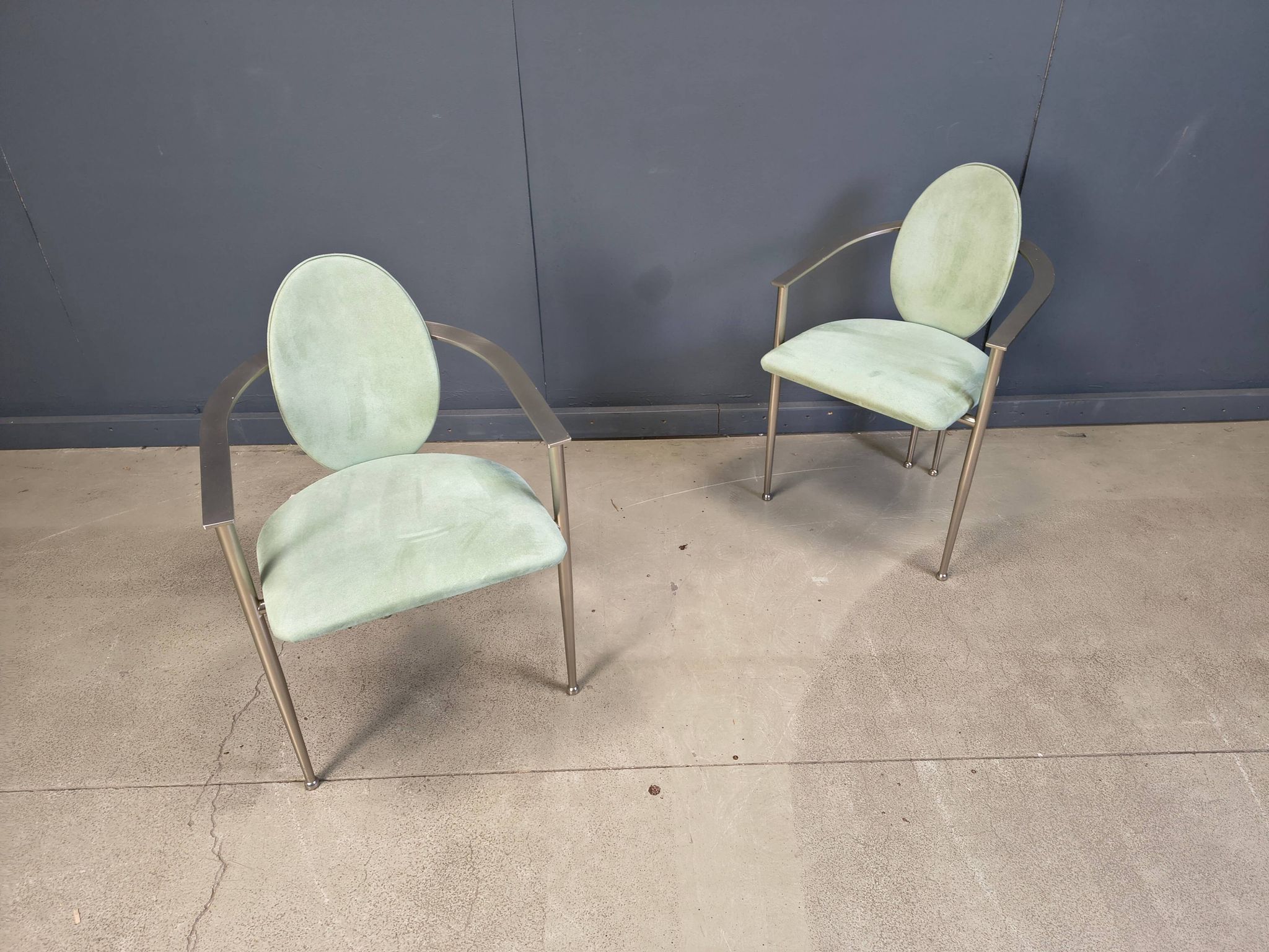 Vintage dining chairs by Belgochrom, set of 6 - 1980s