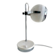 Italian adjustable eyeball lamp in chrome and opaline, 1970s.