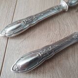 Filled silver metal handle salad covers