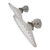 Pair of opaline glass wall lights