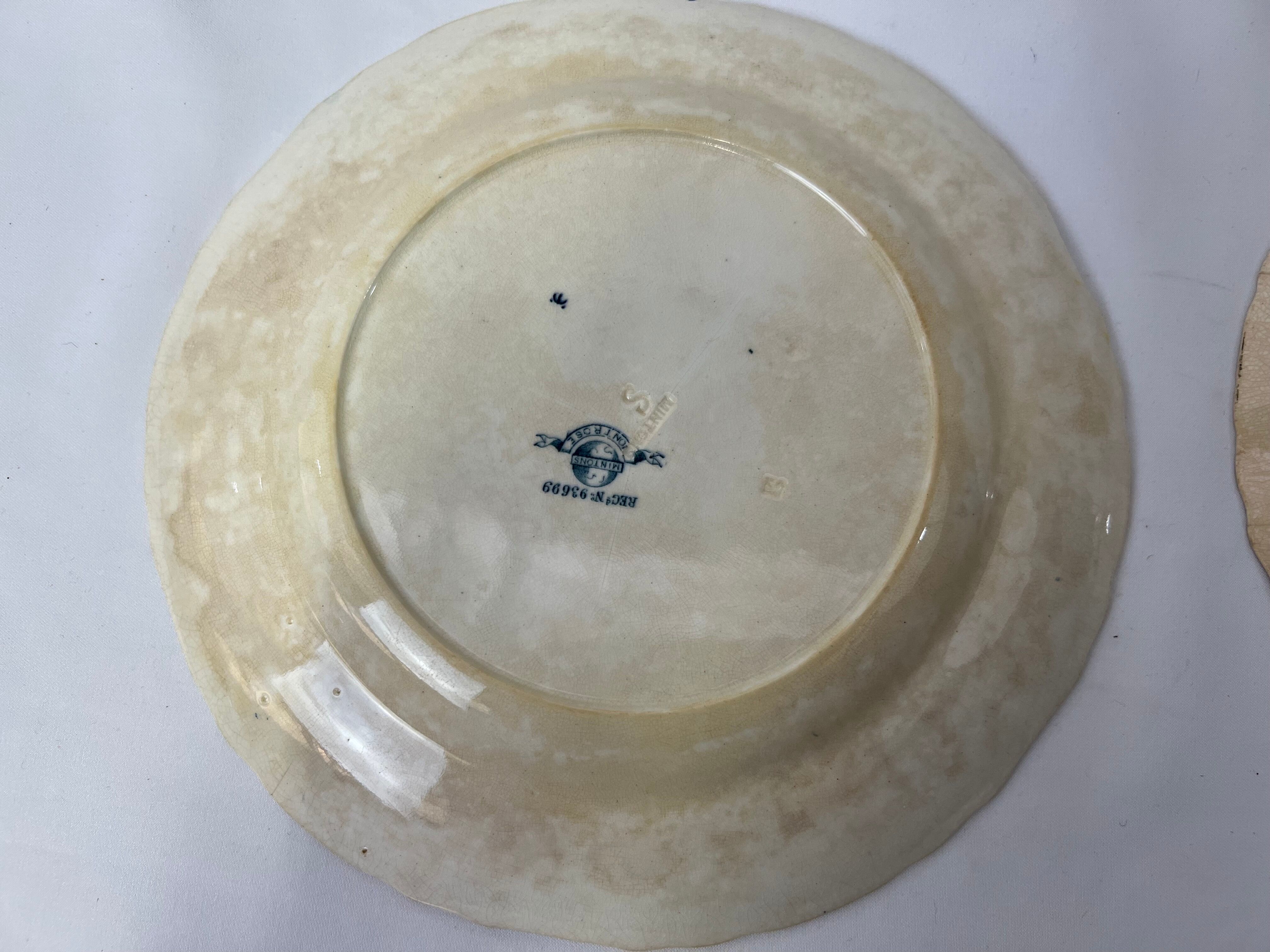 4 flat plates Minton Montrose XIXth