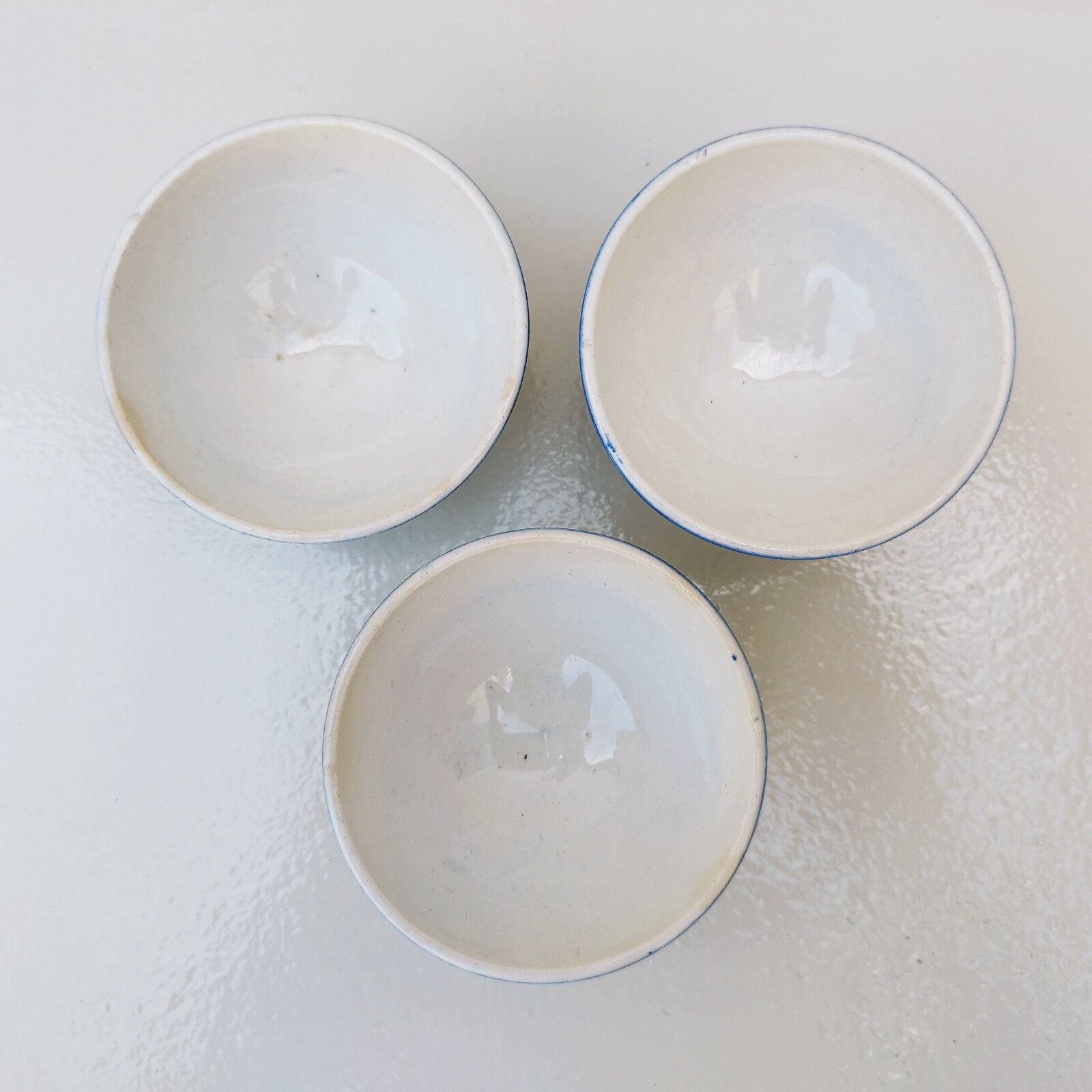 Small bowls earthenware vintage floral decoration.