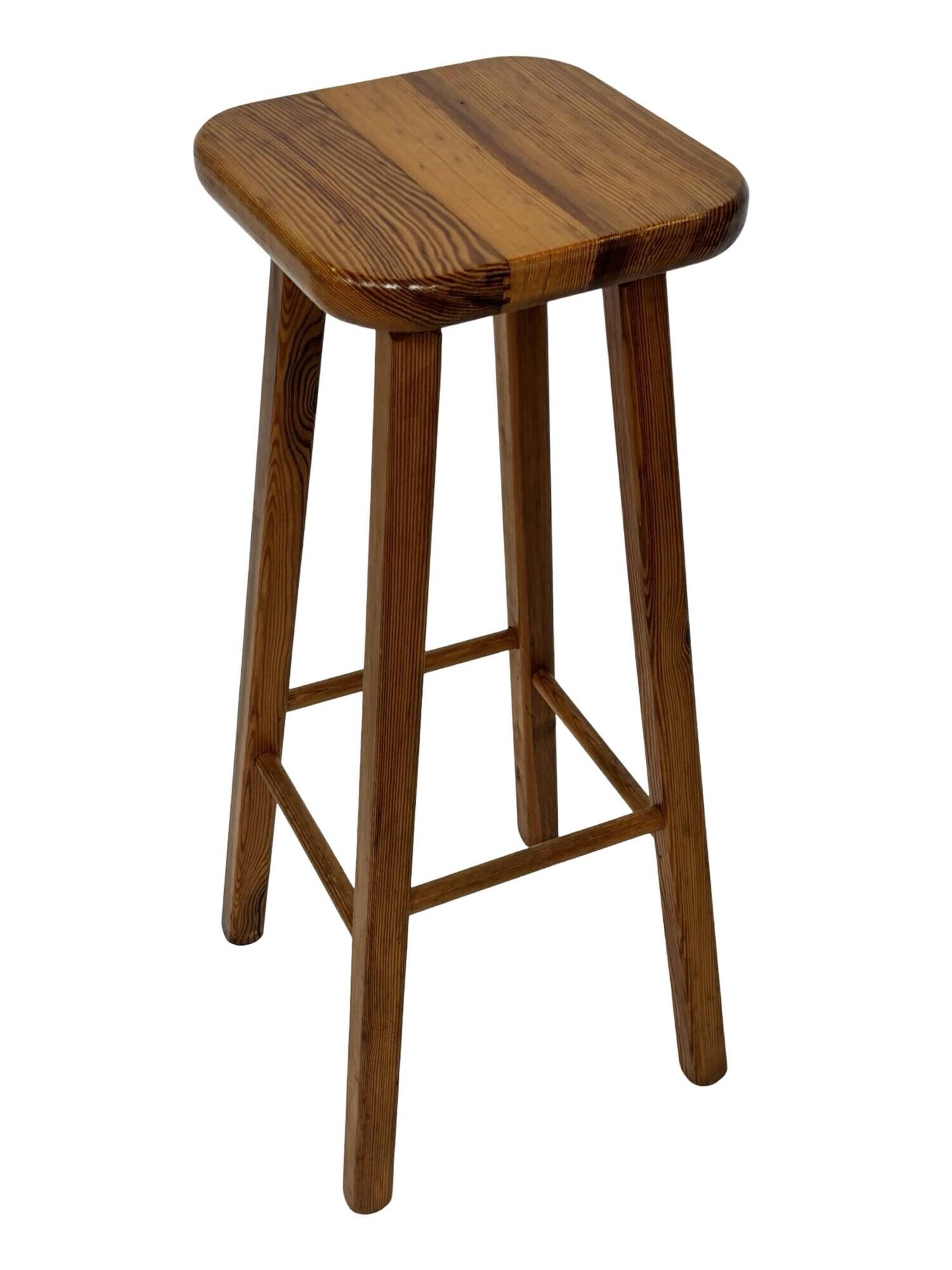 Vintage bar stool plant stool pinewood pinewood 1960s