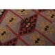 1970s Vintage Turkish Oushak Handmade Wool Cotton Red Runner Rug 70x354