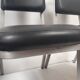 Paire de chaise design vintage 1960 aluminium skaï noir
