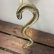 Wall candle holder, cobra shape, solid brass