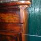Chest of drawers bahut louis philippe in mahogany gray marble of the nineteenth century