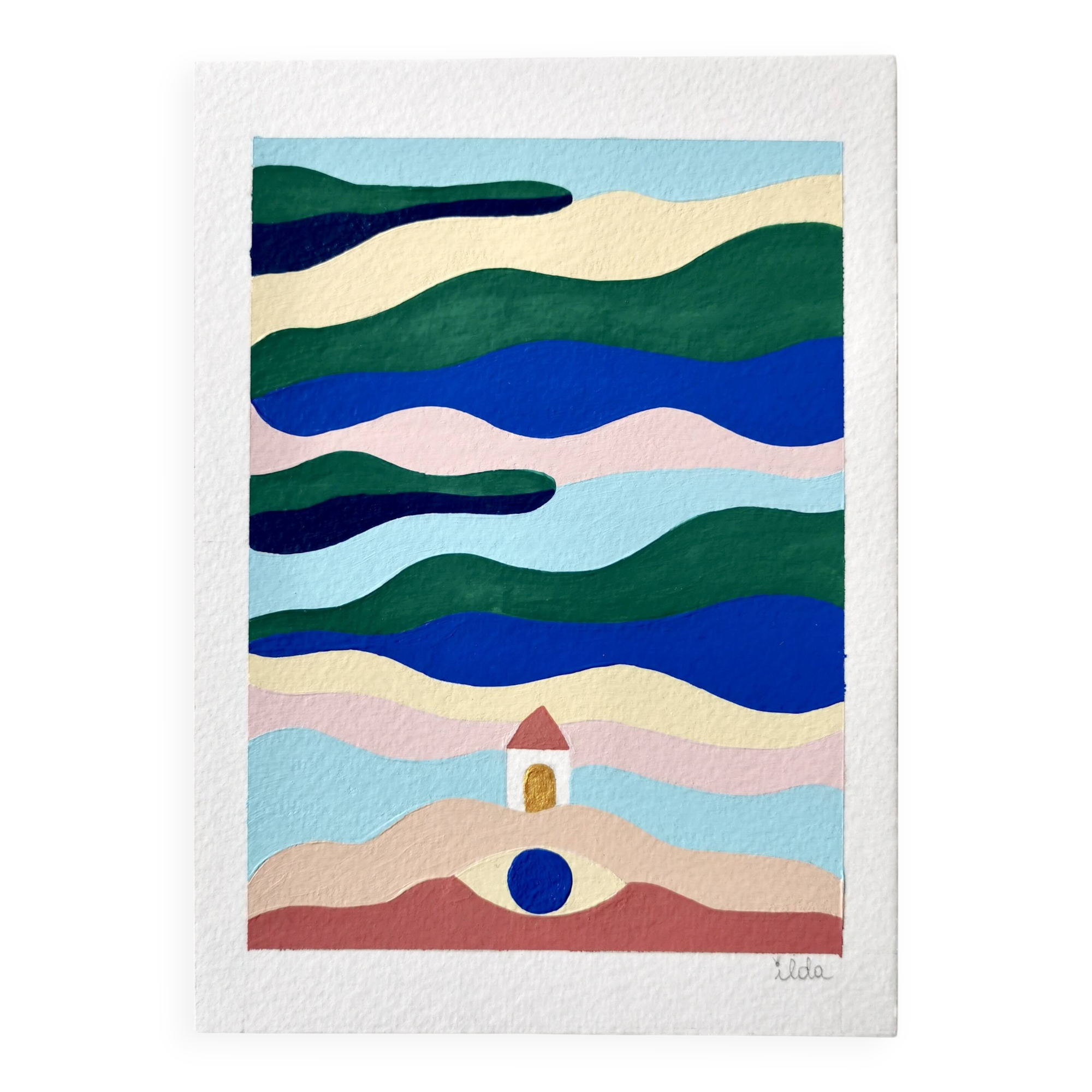 Acrylic on paper - Simply peaceful