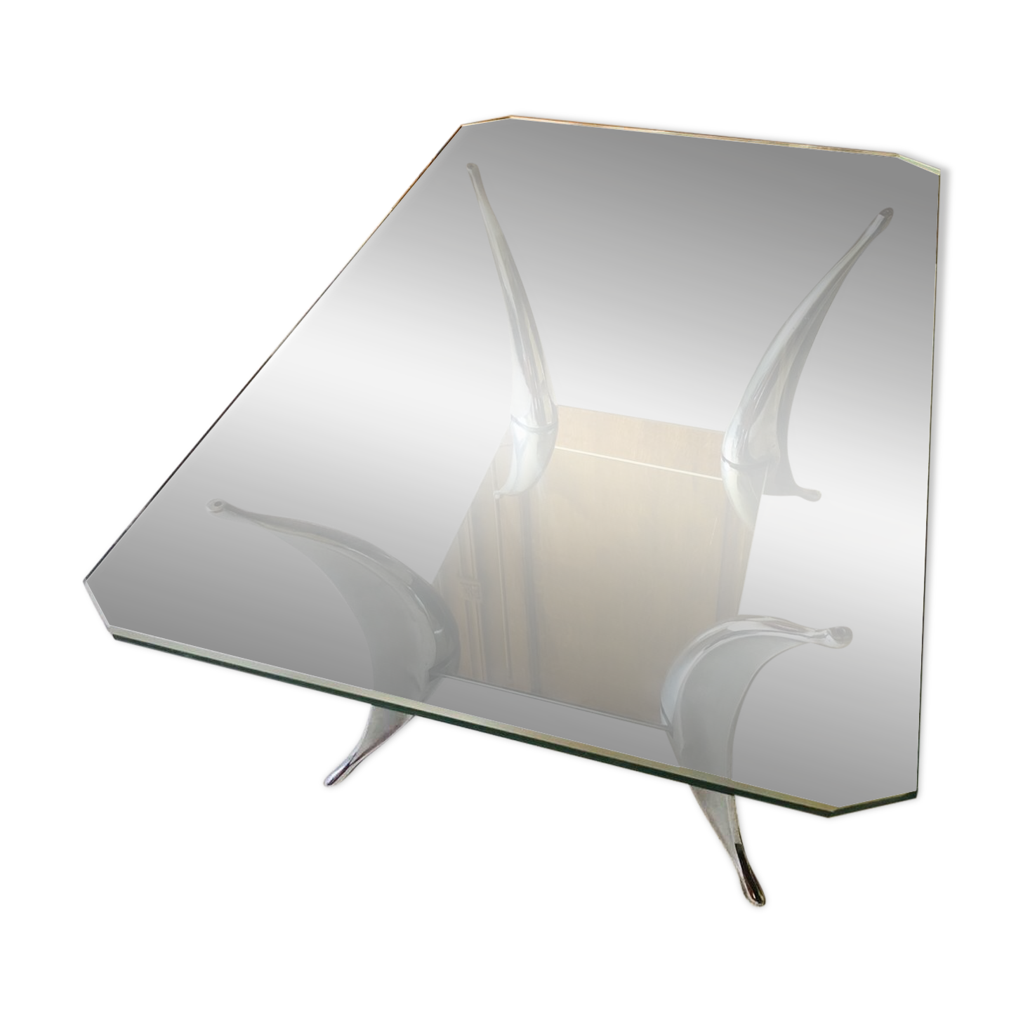 Vintage coffee table "shark fins"