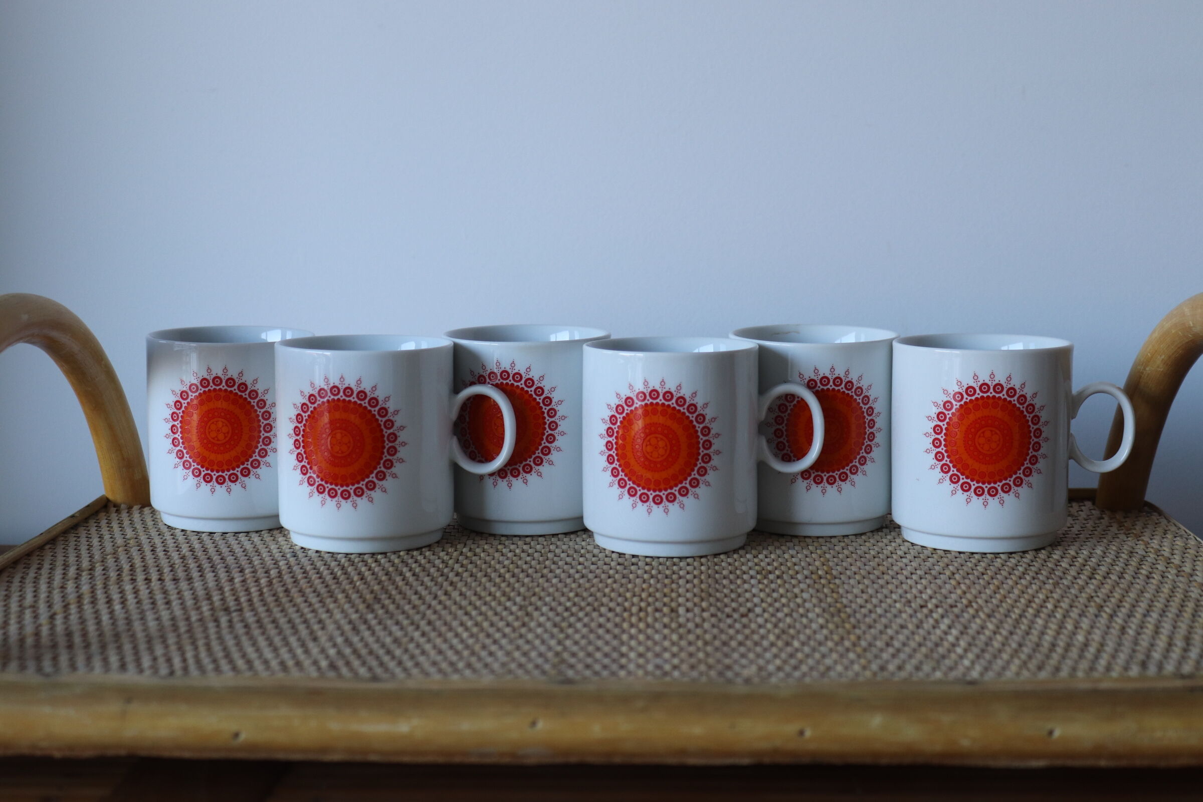 6 coffee cups Winterling Bavaria 70s