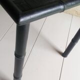 Table d'appoint bois et bambou noire