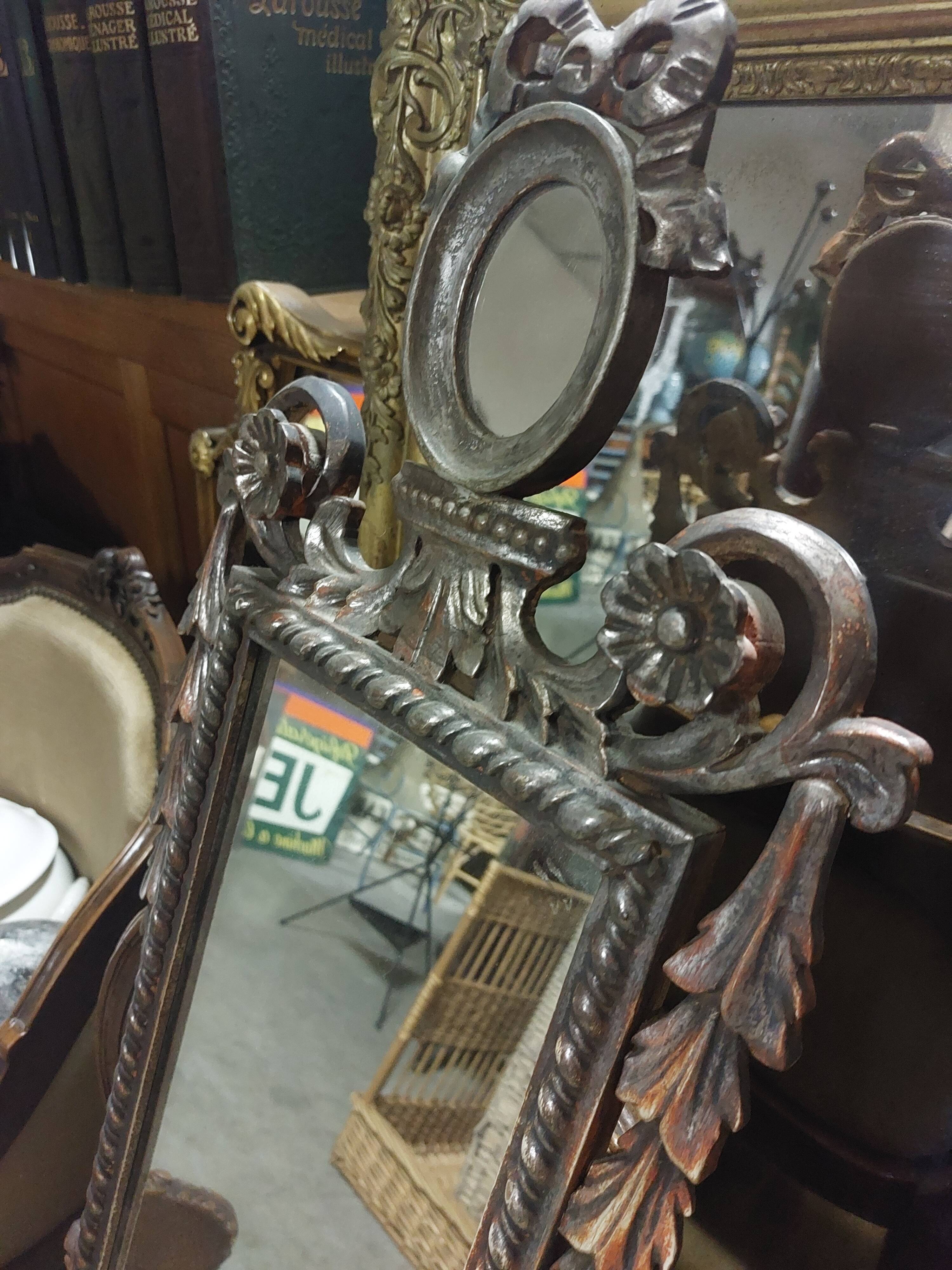 Louis XVI style mirror decorated in wood