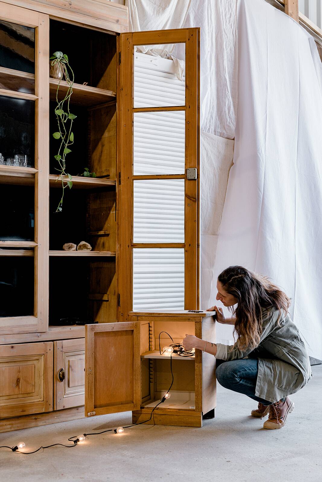 Vintage craft display case