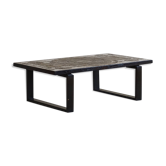 Danish mid century rectangular coffee table by Ox Art in Oak and Stoneware, 1970