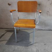 Fauteuil en bois et aluminium par Alpos, années 1970