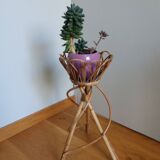 Rattan wicker plant holder