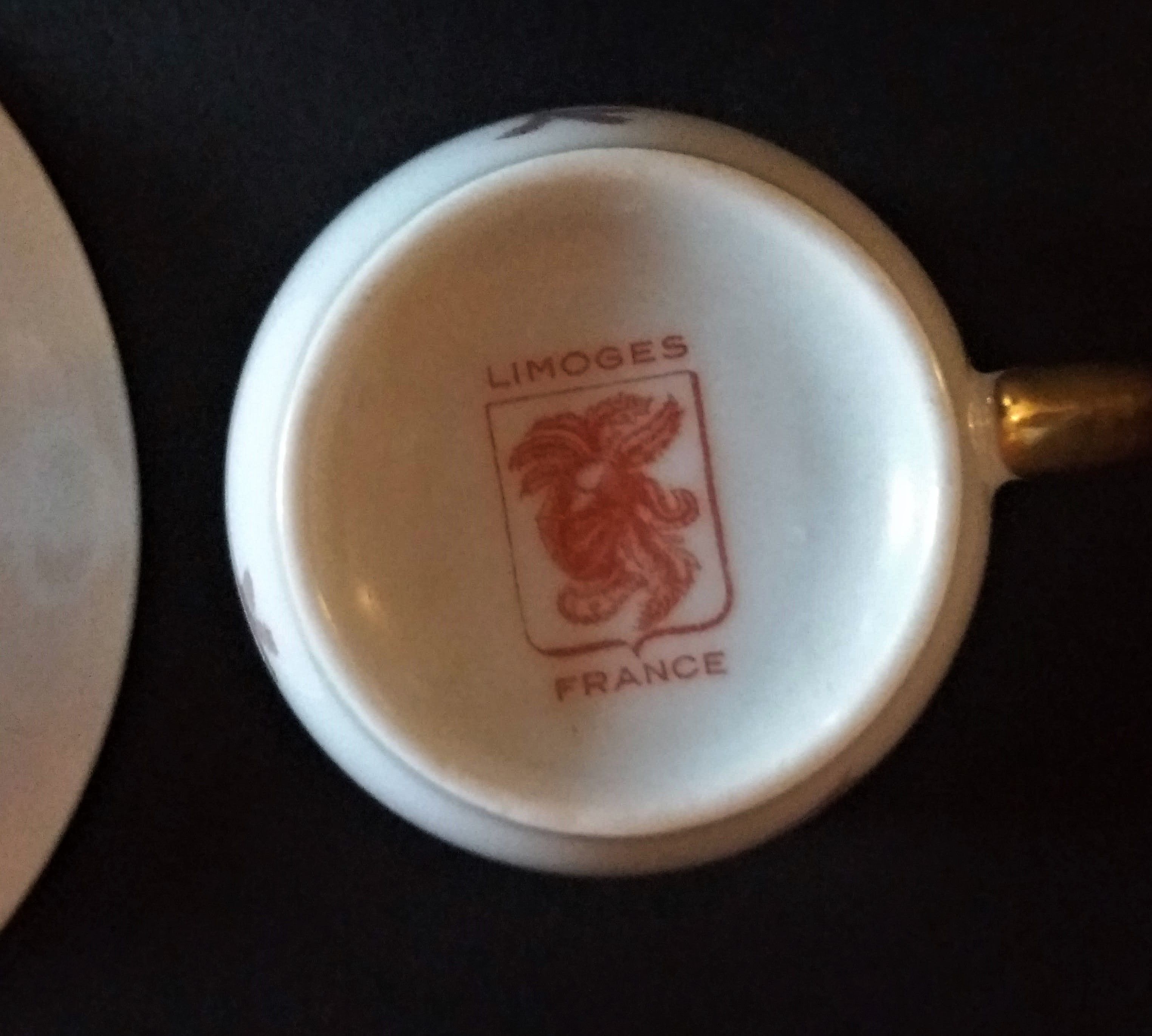 Porcelain coffee service of Limoges France era Art Deco